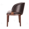 Scandinavian furniture pu leather wood legs leisure chair